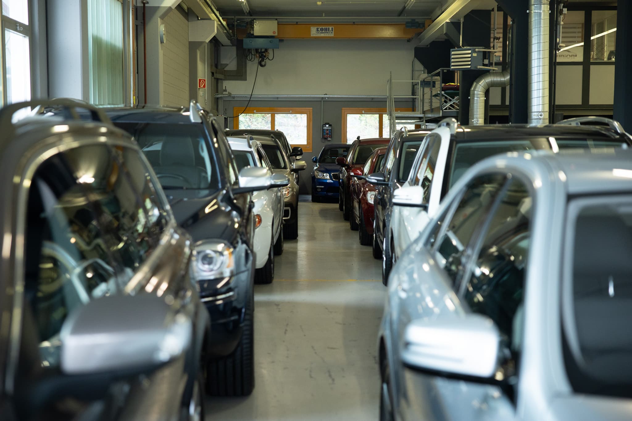 Blick durch die Halle von Auto Union